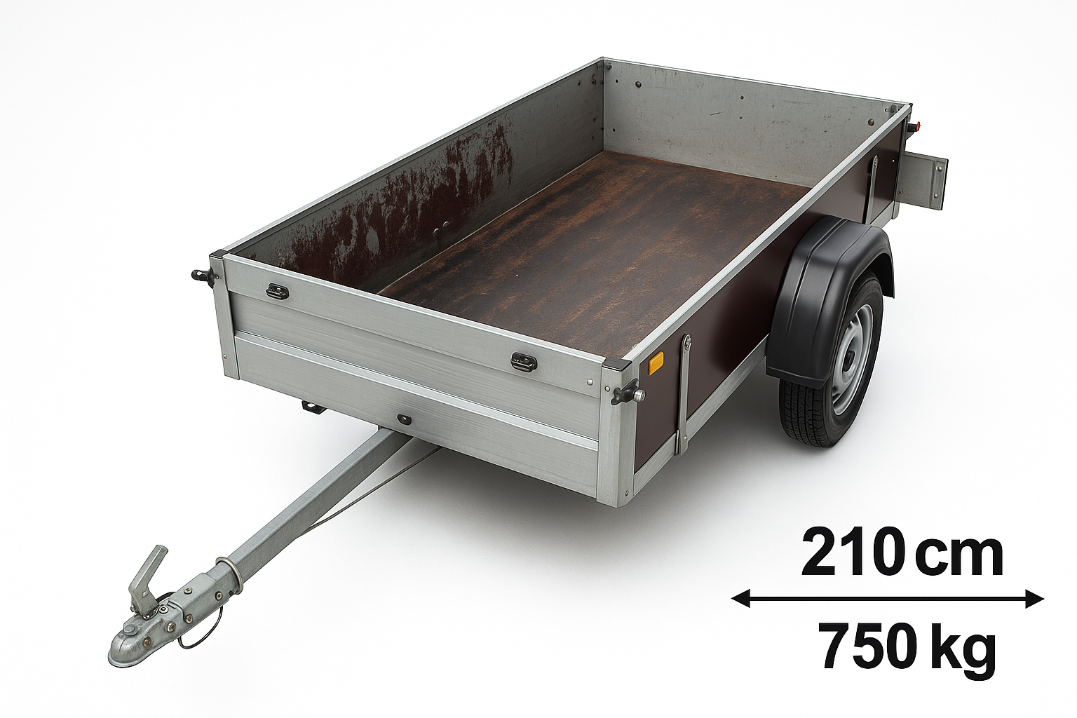 750 kg Anhänger mit 210 cm Ladefläche